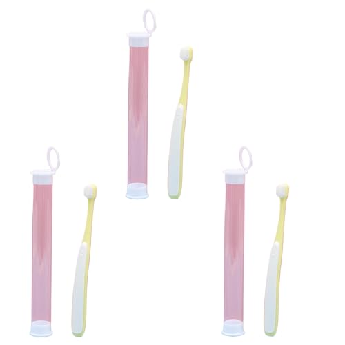 KIXZSAZ 3X Hundezahnbürste mit Minikopf, weiche Borsten für effiziente Reinigung, ABS Hundezahnbürste, Mini Zahnbürste, Katzenzahnbürste, Gelb KIXZSAZ 3X Hundezahnbürste mit Minikopf, weiche Borsten für effiziente Reinigung, ABS Hundezahnbürste, Mini Zahnbürste, Katzenzahnbürste, Gelb von KIXZSAZ