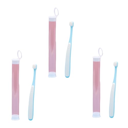 KIXZSAZ 3X Hundezahnbürste mit Minikopf, weiche Borsten für effiziente Reinigung, ABS Hundezahnbürste, Mini Zahnbürste, Katzenzahnbürste, hellblau KIXZSAZ 3X Hundezahnbürste mit Minikopf, weiche Borsten für effiziente Reinigung, ABS Hundezahnbürste, Mini Zahnbürste, Katzenzahnbürste, hellblau von KIXZSAZ