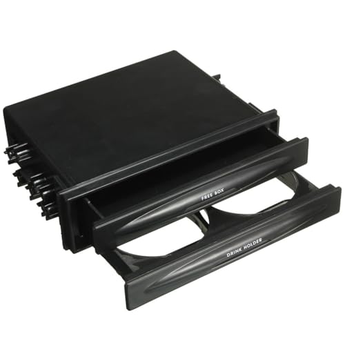 KIXZSAZ Auto Din Stereo Radio Taschen Getränkebecherhalter Praktische zweischichtige Aufbewahrungsbox Armaturenbrett Umbauverkleidung für Fernbedienung KIXZSAZ Auto Din Stereo Radio Taschen Getränkebecherhalter Praktische zweischichtige Aufbewahrungsbox Armaturenbrett Umbauverkleidung für Fernbedienung von KIXZSAZ