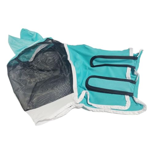 KIXZSAZ Einfach zu verwendende und langlebige Pferdemaske – bietet langanhaltenden Insektenschutz. Polyester Fliegenmaske für Pferde. Fliegenmasken für Pferde, Blau, L KIXZSAZ Einfach zu verwendende und langlebige Pferdemaske – bietet langanhaltenden Insektenschutz. Polyester Fliegenmaske für Pferde. Fliegenmasken für Pferde, Blau, L von KIXZSAZ