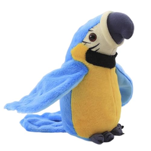 KIXZSAZ Elektrischer sprechender Papagei, schönes, exquisites Plüschtier, verstellbares, Flexibles Vogelspielzeug mit Batterie Stromversorgung, Gute Geschenke, Blau KIXZSAZ Elektrischer sprechender Papagei, schönes, exquisites Plüschtier, verstellbares, Flexibles Vogelspielzeug mit Batterie Stromversorgung, Gute Geschenke, Blau von KIXZSAZ