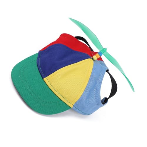 KIXZSAZ Haustier Propeller Mütze, bunt, bezaubernd, sonnenfest, atmungsaktiv, charakteristisch, Ersatz für Sommer Baseballmütze im Freien, Kopfbedeckung, Grün, S KIXZSAZ Haustier Propeller Mütze, bunt, bezaubernd, sonnenfest, atmungsaktiv, charakteristisch, Ersatz für Sommer Baseballmütze im Freien, Kopfbedeckung, Grün, S von KIXZSAZ