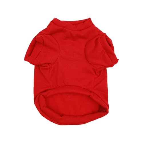 KIXZSAZ Haustierkleidung Haustiermantel Einfache Hundejacke Mehrfarbige, auffällige Hundehemden, Buchstaben in Mehreren Größen, Bunte Hundeweste, Rot, S von KIXZSAZ