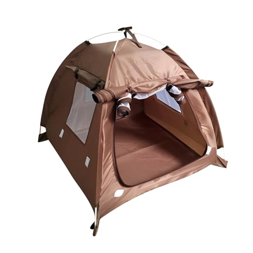 KIXZSAZ Haustierzelt für den Außenbereich, Klappbett, Welpenhütte, Ausflugskäfig, wasserdichtes Nest, Hund, Katze, Innenhaus, Laufstall zum Schlafen, L/Kaffeefarbe KIXZSAZ Haustierzelt für den Außenbereich, Klappbett, Welpenhütte, Ausflugskäfig, wasserdichtes Nest, Hund, Katze, Innenhaus, Laufstall zum Schlafen, L/Kaffeefarbe von KIXZSAZ