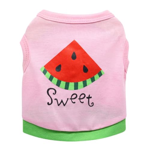 KIXZSAZ Kleidung Hemd Sommer Baumwolle Weste Wassermelone Mode Kostüme Kragen Bekleidung Mantel Zubehör Kleine Haustiere Hunde Welpen, Rosa Grün, L KIXZSAZ Kleidung Hemd Sommer Baumwolle Weste Wassermelone Mode Kostüme Kragen Bekleidung Mantel Zubehör Kleine Haustiere Hunde Welpen, Rosa Grün, L von KIXZSAZ