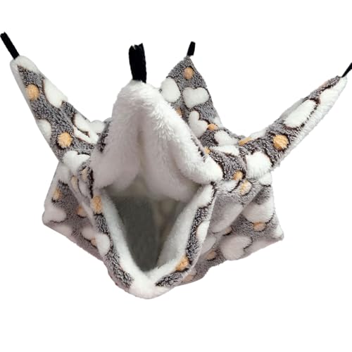 KIXZSAZ Ratten Hängematten Hängebett, multifunktional, mit Fleece, handlich zum Aufstellen, Heimtierbedarf für Hamster, Eichhörnchen, Liebe Kaffee, 20x20 KIXZSAZ Ratten Hängematten Hängebett, multifunktional, mit Fleece, handlich zum Aufstellen, Heimtierbedarf für Hamster, Eichhörnchen, Liebe Kaffee, 20x20 von KIXZSAZ