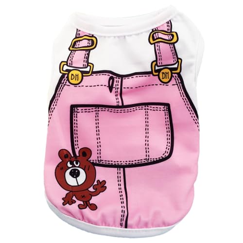 KIXZSAZ Welpenkleidung Gestreifte Hunde T Shirts Kostüme Outfit Frühling und Sommer Welpen Sweatshirt Mehrfarbige Bekleidung Haustierhemd, Rosa Bärenmuster, L KIXZSAZ Welpenkleidung Gestreifte Hunde T Shirts Kostüme Outfit Frühling und Sommer Welpen Sweatshirt Mehrfarbige Bekleidung Haustierhemd, Rosa Bärenmuster, L von KIXZSAZ