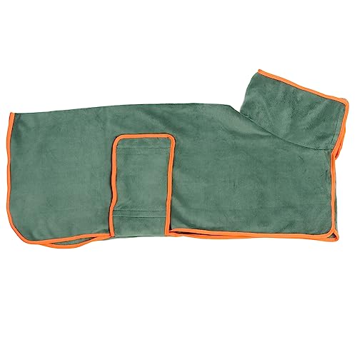 KJAOYU Hunde-Bademantel-Handtuch zum Trocknen von Mantel, Haustier-Bademantel, Wasseraufnahme, verstellbares Hundehandtuch mit Klettverschluss zum Trocknen (L) von KJAOYU