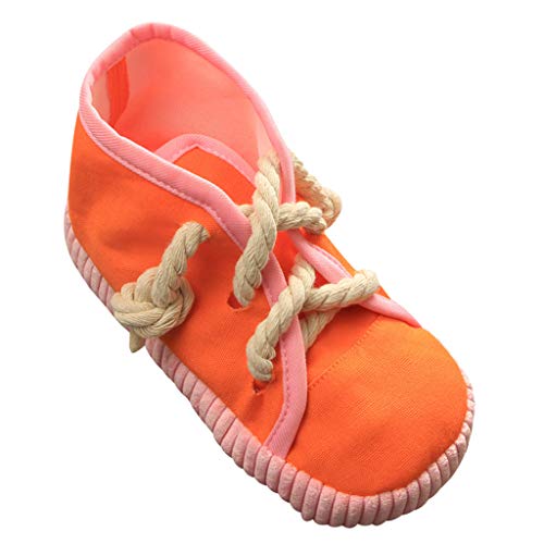 KJDKNC Kauspielzeug für Hunde, Plüsch, Quietschspielzeug, weiches Kauspielzeug für Welpen, zum Verstecken und Suchen zur Zahnreinigung, orangefarbener Schuhstil KJDKNC Kauspielzeug für Hunde, Plüsch, Quietschspielzeug, weiches Kauspielzeug für Welpen, zum Verstecken und Suchen zur Zahnreinigung, orangefarbener Schuhstil von KJDKNC