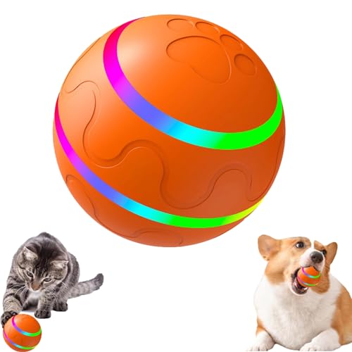 KJSAGFIUGF Jiggle Ball for Dogs, Jiggle Ball Dog Toy for Dogs, Jiggle Ball Dog Toy, Interactive Dog Ball, Jiggle Ball Dog Toy for Large Dogs, Outdoor Interactive Dog Toys (Orange) von KJSAGFIUGF