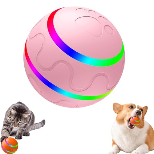 KJSAGFIUGF Jiggle Ball for Dogs, Jiggle Ball Dog Toy for Dogs, Jiggle Ball Dog Toy, Interactive Dog Ball, Jiggle Ball Dog Toy for Large Dogs, Outdoor Interactive Dog Toys (Pink) von KJSAGFIUGF