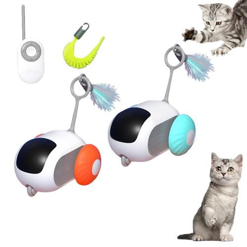 KJSAGFIUGF Turbo Tail 2.0 Cat Toy, Turbo Tail Cat Toy, Teazys Cat Toy Turbo Tail 2.0-2024 Best Turbo Tail 2.0 Cat Toy, Gravity-Sensing Movement, Let Your Cat Play Happily (2Mix) von KJSAGFIUGF