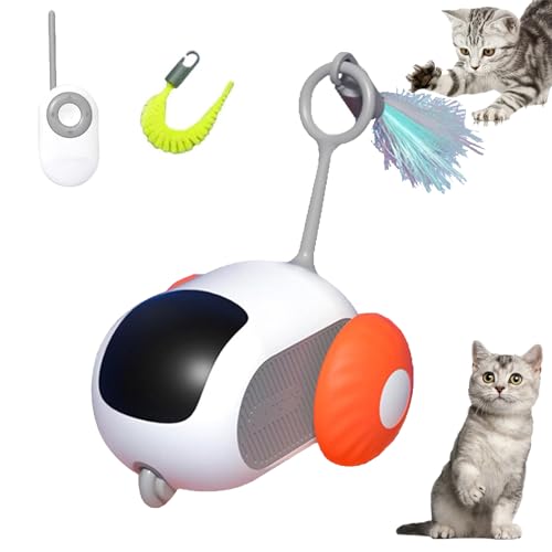 KJSAGFIUGF Turbo Tail 2.0 Cat Toy, Turbo Tail Cat Toy, Teazys Cat Toy Turbo Tail 2.0-2024 Best Turbo Tail 2.0 Cat Toy, Gravity-Sensing Movement, Let Your Cat Play Happily (Orange) von KJSAGFIUGF