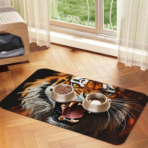 Hundefuttermatten für Böden, 30,5 x 45,7 cm, rutschfest, super saugfähig, Geschirrspüler-Hundematte für Futter und Wasser, niedlich, schnell trocknend, Haustier-Futtermatte für Hunde, Welpen, Katzen Hundefuttermatten für Böden, 30,5 x 45,7 cm, rutschfest, super saugfähig, Geschirrspüler-Hundematte für Futter und Wasser, niedlich, schnell trocknend, Haustier-Futtermatte für Hunde, Welpen, Katzen von KKLWEGU