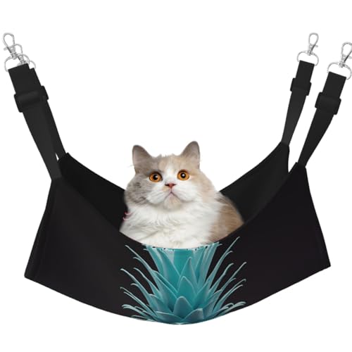 KKLWEGU Farbige Ananas-Katzen-Hängematte, Sommer, atmungsaktiv, zum Aufhängen, Haustierkäfig-Hängematte, Bett, verstellbar, weich, für Katzen, kleine Hunde, Kaninchen, Größe M KKLWEGU Farbige Ananas-Katzen-Hängematte, Sommer, atmungsaktiv, zum Aufhängen, Haustierkäfig-Hängematte, Bett, verstellbar, weich, für Katzen, kleine Hunde, Kaninchen, Größe M von KKLWEGU