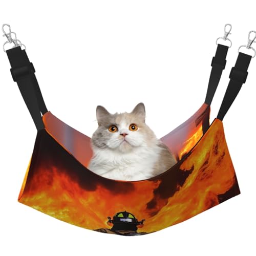 KKLWEGU Feuerwehrmann Feuerwehrmann Flamme Katze Hängematte Sommer Atmungsaktiv Hängende Haustier Käfig Hängematte Bett Verstellbar Weich Schlafhängematte für Katzen Kleine Hunde Kaninchen Medium KKLWEGU Feuerwehrmann Feuerwehrmann Flamme Katze Hängematte Sommer Atmungsaktiv Hängende Haustier Käfig Hängematte Bett Verstellbar Weich Schlafhängematte für Katzen Kleine Hunde Kaninchen Medium von KKLWEGU