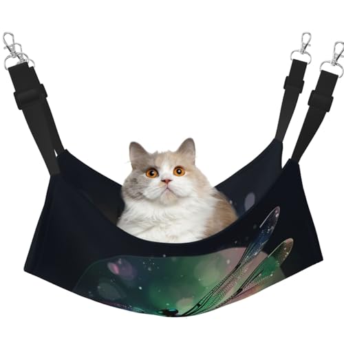 KKLWEGU Galaxy Animal Libelle Katze Hängematte Sommer Atmungsaktiv Hängende Haustier Käfig Hängematte Bett Verstellbare Weiche Schlafhängematte für Katzen Kleine Hunde Kaninchen Groß KKLWEGU Galaxy Animal Libelle Katze Hängematte Sommer Atmungsaktiv Hängende Haustier Käfig Hängematte Bett Verstellbare Weiche Schlafhängematte für Katzen Kleine Hunde Kaninchen Groß von KKLWEGU