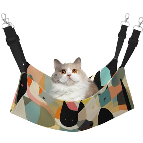 KKLWEGU Mid-Century Moderne Kunst Katze Katze Hängematte Sommer Atmungsaktiv Hängende Haustier Käfig Hängematte Bett Verstellbare Weiche Schlafhängematte für Katzen Kleine Hunde Kaninchen Groß KKLWEGU Mid-Century Moderne Kunst Katze Katze Hängematte Sommer Atmungsaktiv Hängende Haustier Käfig Hängematte Bett Verstellbare Weiche Schlafhängematte für Katzen Kleine Hunde Kaninchen Groß von KKLWEGU