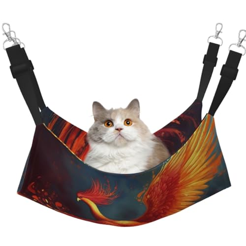 KKLWEGU Phoenix Katzenhängematte für den Sommer, atmungsaktiv, hängend, Haustierkäfig-Hängematte, Bett, verstellbar, weich, für Katzen, kleine Hunde, Kaninchen, Größe M KKLWEGU Phoenix Katzenhängematte für den Sommer, atmungsaktiv, hängend, Haustierkäfig-Hängematte, Bett, verstellbar, weich, für Katzen, kleine Hunde, Kaninchen, Größe M von KKLWEGU