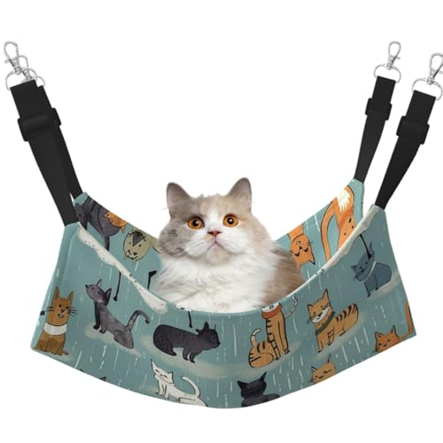 KKLWEGU Regenhängematte für Katzen und Hunde, Sommer, atmungsaktiv, hängend, Haustierkäfig-Hängematte, Bett, verstellbar, weich, für Katzen, kleine Hunde, Kaninchen, Größe M KKLWEGU Regenhängematte für Katzen und Hunde, Sommer, atmungsaktiv, hängend, Haustierkäfig-Hängematte, Bett, verstellbar, weich, für Katzen, kleine Hunde, Kaninchen, Größe M von KKLWEGU