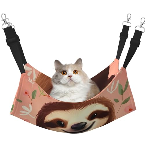 KKLWEGU You are Awesome Faultier-Katzen-Hängematte, Sommer, atmungsaktiv, hängend, Haustierkäfig-Hängematte, Bett, verstellbar, weich, für Katzen, kleine Hunde, Kaninchen, Größe M KKLWEGU You are Awesome Faultier-Katzen-Hängematte, Sommer, atmungsaktiv, hängend, Haustierkäfig-Hängematte, Bett, verstellbar, weich, für Katzen, kleine Hunde, Kaninchen, Größe M von KKLWEGU