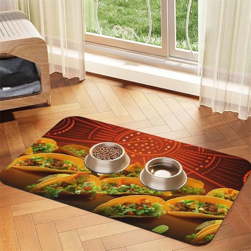 Lustige Hundefuttermatten mit Futtermuster für Böden, 30,5 x 45,7 cm, rutschfest, super saugfähig, Geschirrspüler-Hundematte für Futter und Wasser, niedlich, Gummi, schnell trocknend Lustige Hundefuttermatten mit Futtermuster für Böden, 30,5 x 45,7 cm, rutschfest, super saugfähig, Geschirrspüler-Hundematte für Futter und Wasser, niedlich, Gummi, schnell trocknend von KKLWEGU