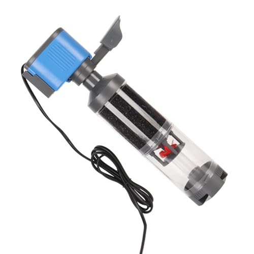 KKPLZZ Aquarium-Innenfilter, 5-in-1, Leiser Multifunktions-Fischabfall-Saug-Tauch-Aquarium-Pumpenfilter, 25 W (EU-Stecker 220 V) von KKPLZZ