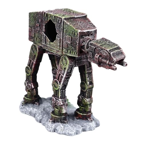 KKPLZZ Aquarium Roboter Hund Dekoration Harz Stabile Basis Aquarium Versteck Statue Ornament für Zuhause (S) von KKPLZZ