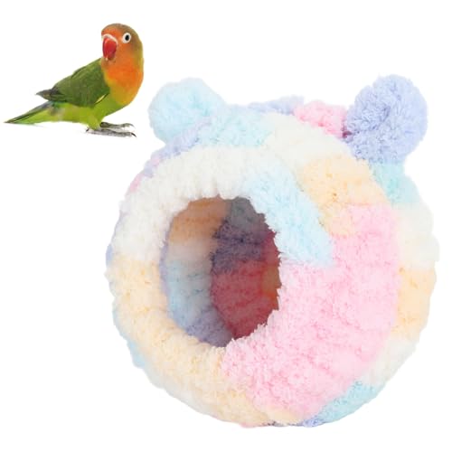 KKPLZZ Vogelnest, Papageiennest, gemütlich, bequem, schönes Aussehen, dekorativ, warm, Vogelkäfigbett für Sittiche (bunt) von KKPLZZ