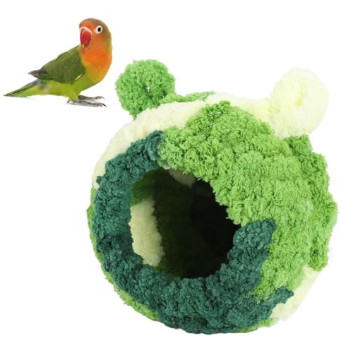 KKPLZZ Vogelnest, Papageiennest, gemütlich, bequem, schönes Aussehen, dekorativ, warm, Vogelkäfigbett für Sittiche (grün) von KKPLZZ