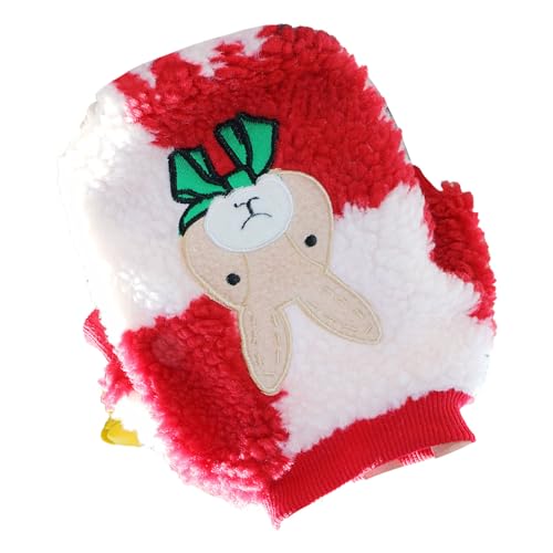 Kleine Hunde-Neujahrskleidung, Süßes Jahr des Kaninchen-Welpenkostüms, Dekoration für Teddy-Hund, Zwergpudel (Rotes Kaninchen) von KKPLZZ
