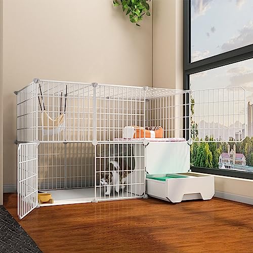 Katzenkäfige für den Innenbereich, groß, mit Katzentoilette und Plattformen, Outdoor-Katzengehege, Katzenlaufstall, DIY, Innenbereich, Haustierhaus, Katzenkäfig, Gehege von KKRANG