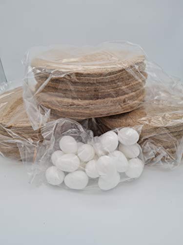 KKS Set 50 Stück Nesteinlagen aus Filz inkl. 20 Eier für Brieftauben KKS Set 50 Stück Nesteinlagen aus Filz inkl. 20 Eier für Brieftauben von KKS