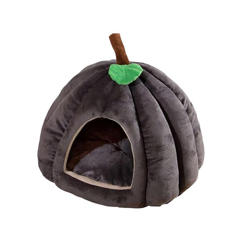 KKwercv Pumpkin Katzenhaus, gemütliches Höhlenbett für Katzen & kleine Hunde, inklusive abnehmbarem Kissen von KKwercv