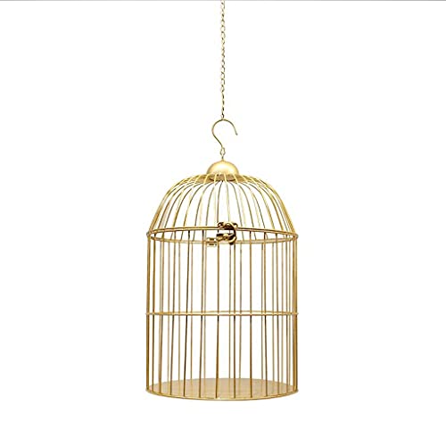 Europäischer Retro-Vogelkäfig aus Eisen, Blumenständer, Balkon, Outdoor-Dekoration, Haustierbedarf, dekoratives Regal, Größe: 19 x 35 cm (14 x 25 cm) von KLAJHHSSSSSSSSS