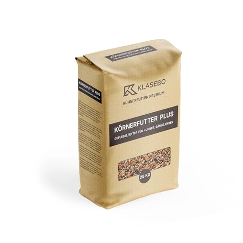 KLASEBO Geflügelfutter 25 kg, Premium Körnerfutter Plus für Hühner, Gänse, Enten, gentechnikfrei Ergänzungsfutter für Legehennen KLASEBO Geflügelfutter 25 kg, Premium Körnerfutter Plus für Hühner, Gänse, Enten, gentechnikfrei Ergänzungsfutter für Legehennen von KLASEBO