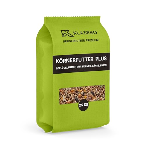 KLASEBO Körnerfutter Plus, Geflügelfutter Premium 25 kg für Hühner, Gänse, Enten, gentechnikfrei Ergänzungsfutter für Legehennen KLASEBO Körnerfutter Plus, Geflügelfutter Premium 25 kg für Hühner, Gänse, Enten, gentechnikfrei Ergänzungsfutter für Legehennen von KLASEBO