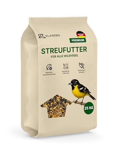 KLASEBO Vogelfutter 25kg, Streufutter, Wildvogelfutter, Vogelfuttermischung 4 Jahreszeiten KLASEBO Vogelfutter 25kg, Streufutter, Wildvogelfutter, Vogelfuttermischung 4 Jahreszeiten von KLASEBO