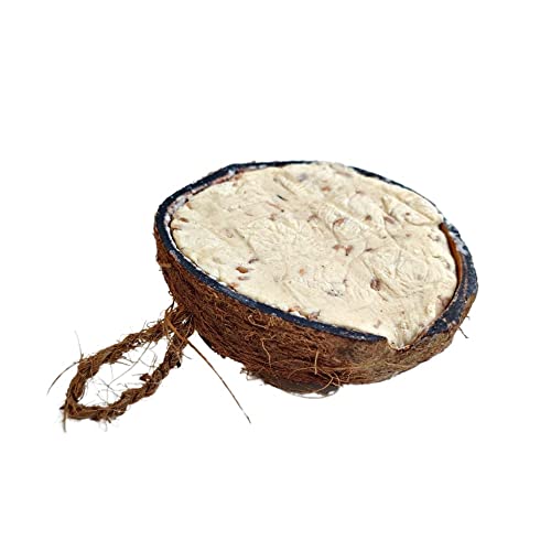 Vogelfutter Snacks Kokosnuss Meisenringe Erdnussstangen Streufutter (Kokosnuss Classic 1/2) von KLASEBO