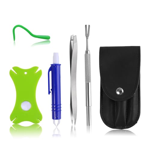 KLEHOPE Zeckenzange, 6er Set Zeckenzange für Hunde, Zeckenzange Mensch, mit Aufbewahrungsbeutel, zum Entfernen Zecken, Läusen, Schmutz KLEHOPE Zeckenzange, 6er Set Zeckenzange für Hunde, Zeckenzange Mensch, mit Aufbewahrungsbeutel, zum Entfernen Zecken, Läusen, Schmutz von KLEHOPE