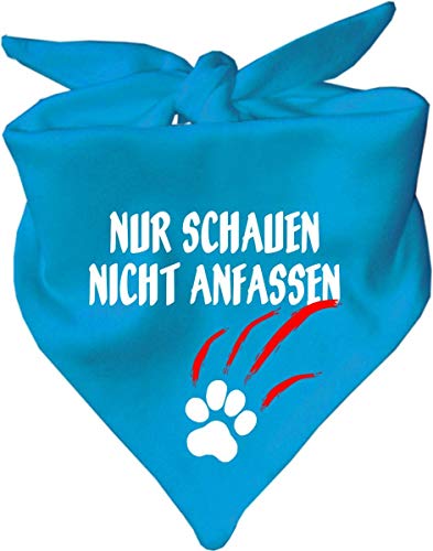 Hunde Dreiecks Halstuch (Fb: Atollblau) (Gr. 1 (55 cm)) Nur schauen Nicht anfassen von Kleiner Fratz