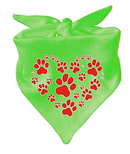 Kleiner Fratz Hunde Dreiecks Halstuch (Fb: Lime) (Gr. 2 (68 cm)) Herz aus Pfoten von Kleiner Fratz
