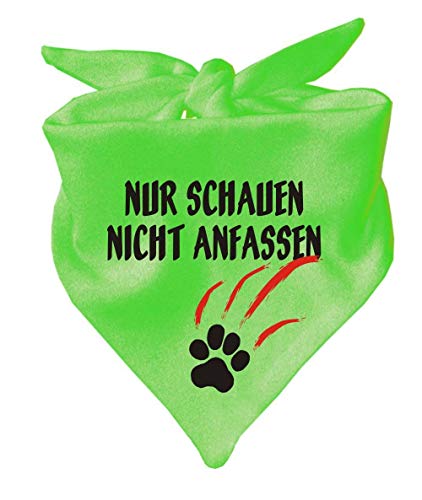 Hunde Dreiecks Halstuch (Fb: Lime) (Gr. 2 (68 cm)) Nur schauen Nicht anfassen von Kleiner Fratz