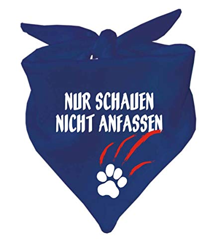 Hunde Dreiecks Halstuch (Fb: Navy) (Gr. 1 (55 cm)) Nur schauen Nicht anfassen von Kleiner Fratz