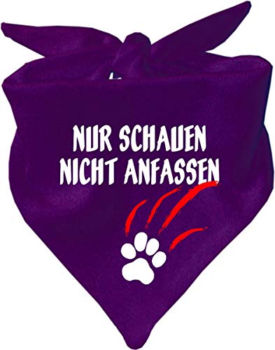 Hunde Dreiecks Halstuch (Fb: dunkellila) (Gr. 1 (55 cm)) Nur schauen Nicht anfassen von Kleiner Fratz