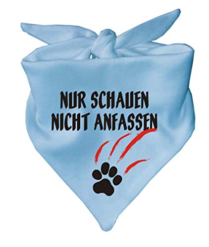 Hunde Dreiecks Halstuch (Fb: hellbau) (Gr. 2 (68 cm)) Nur schauen Nicht anfassen von Kleiner Fratz