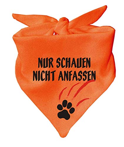 Kleiner Fratz Hunde Dreiecks Halstuch (Fb: orange) (Gr. 1 (55 cm)) Nur schauen Nicht anfassen von Kleiner Fratz