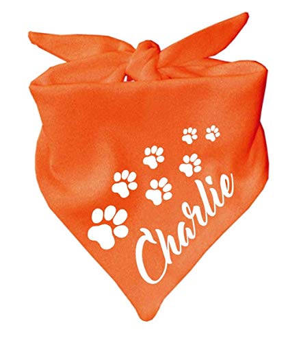 Hunde Dreiecks Halstuch (Fb: orange) (Gr. 2 (68 cm)) Name des Hundes von Kleiner Fratz