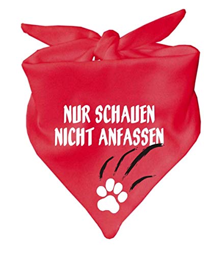 Hunde Dreiecks Halstuch (Fb: rot) (Gr. 1 (55 cm)) Nur schauen Nicht anfassen von Kleiner Fratz