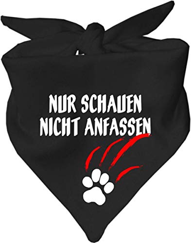 Hunde Dreiecks Halstuch (Fb: schwarz) (Gr. 1 (55 cm)) Nur schauen Nicht anfassen von Kleiner Fratz